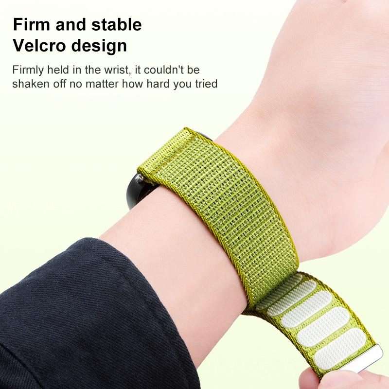 For Xiaomi Band 9 Pro/8 Pro/Redmi Watch6/5/4 xDfind Woven Nylon Hook And Loop Fastene ... (Orange)