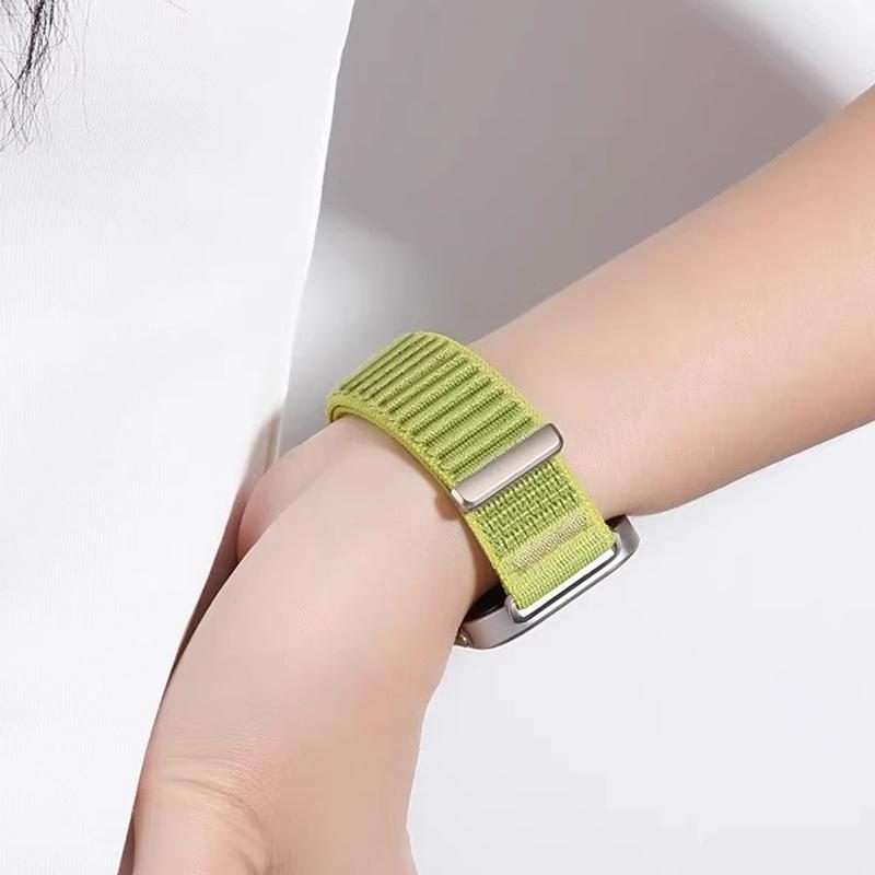 For Xiaomi Band 9 Pro/8 Pro/Redmi Watch6/5/4 xDfind Woven Nylon Hook And Loop Fastener ... (Grey)