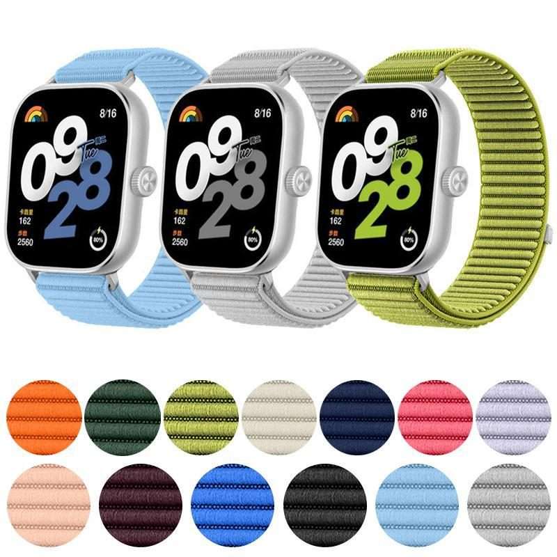 For Xiaomi Band 9 Pro/8 Pro/Redmi Watch6/5/4 xDfind Woven Nylon Hook And Loop Fa ... (Island Blue)