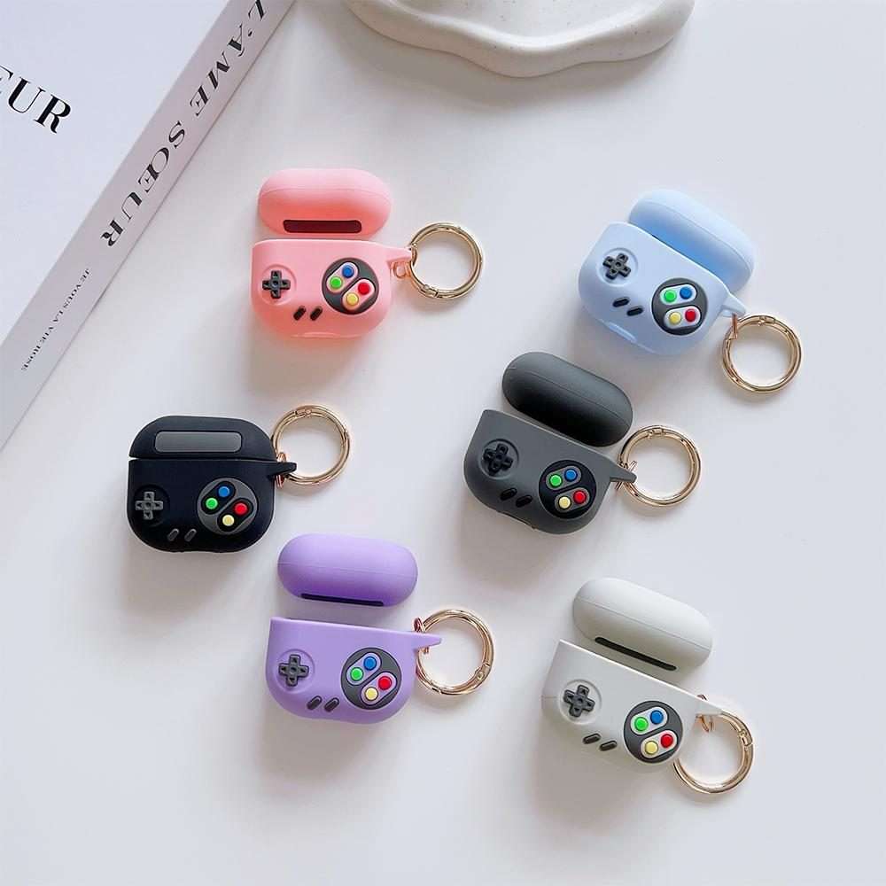 For AirPods Pro 2 Retro Game Console Style Earphone Silicone Protective Case(Blue)