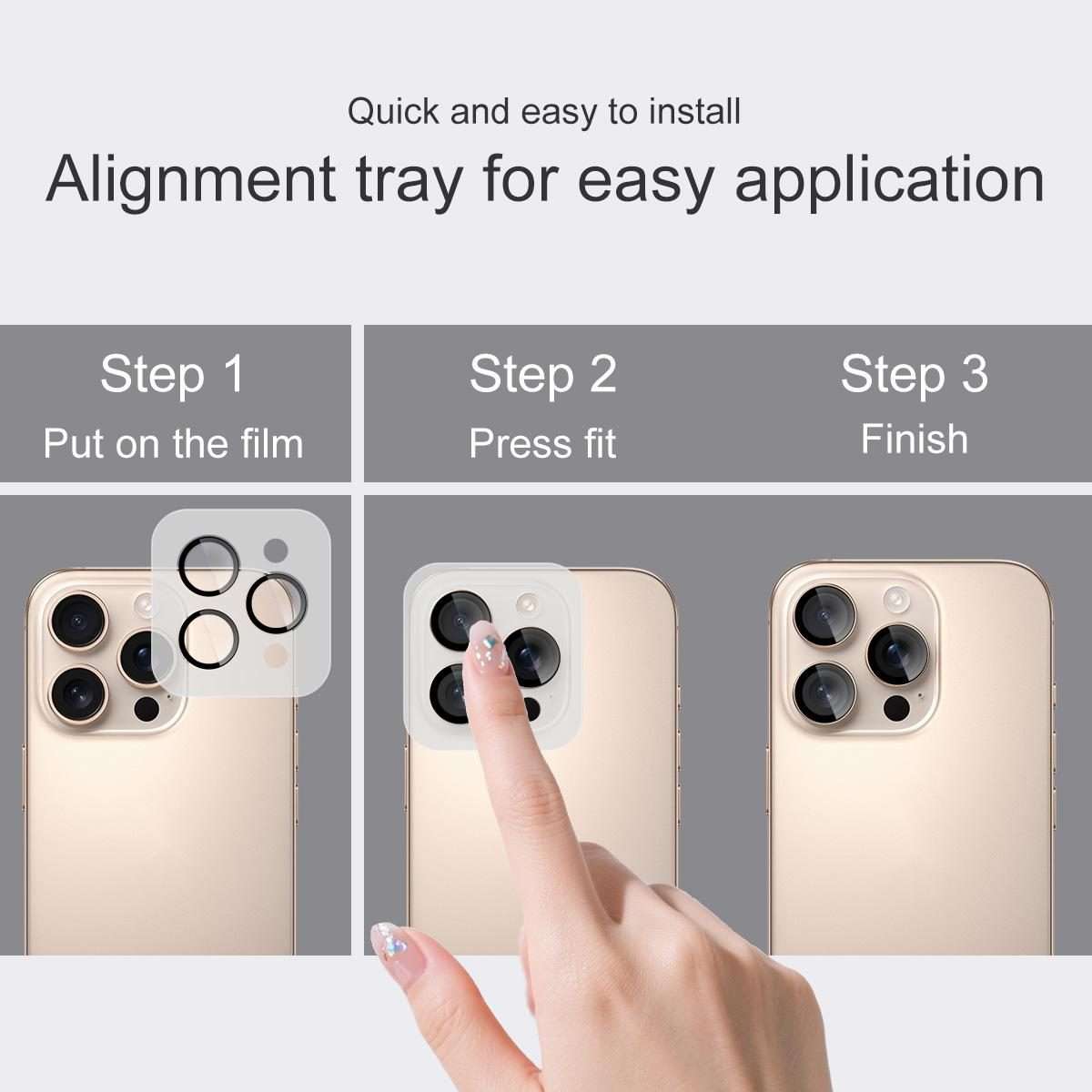 For iPhone 16 Pro / 16 Pro Max imak Glass Rear Camera Lens Film Phone Case Exclusive, Self-positio