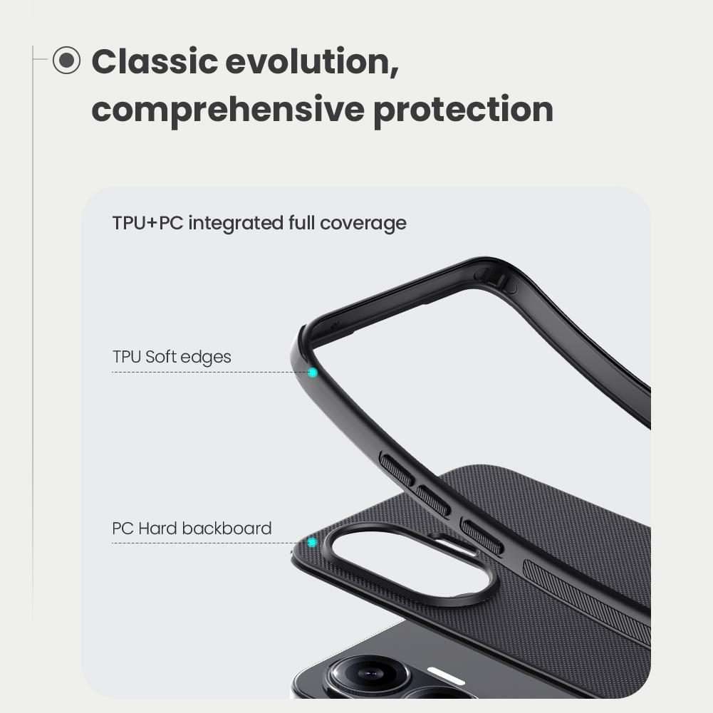 For Xiaomi Poco F7 NILLKIN Frosted Shield Pro PC + TPU Phone Case(Black)