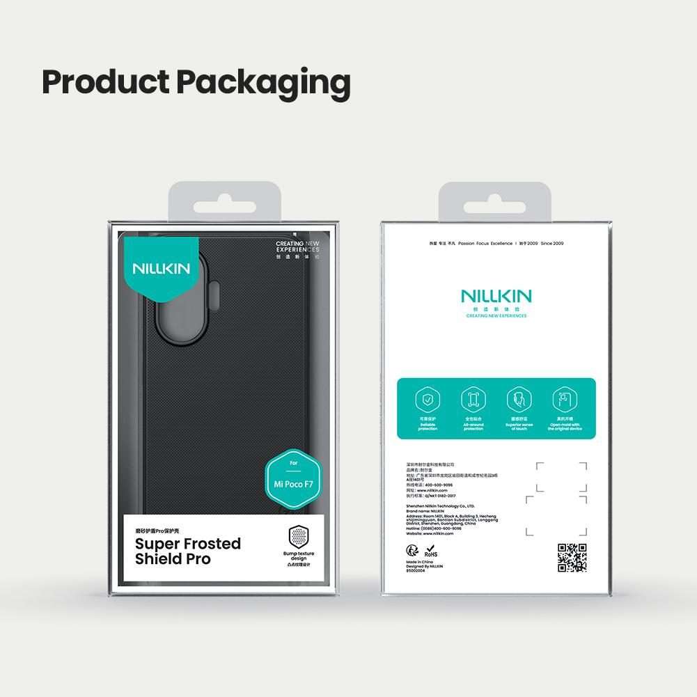 For Xiaomi Poco F7 NILLKIN Frosted Shield Pro PC + TPU Phone Case(Black)