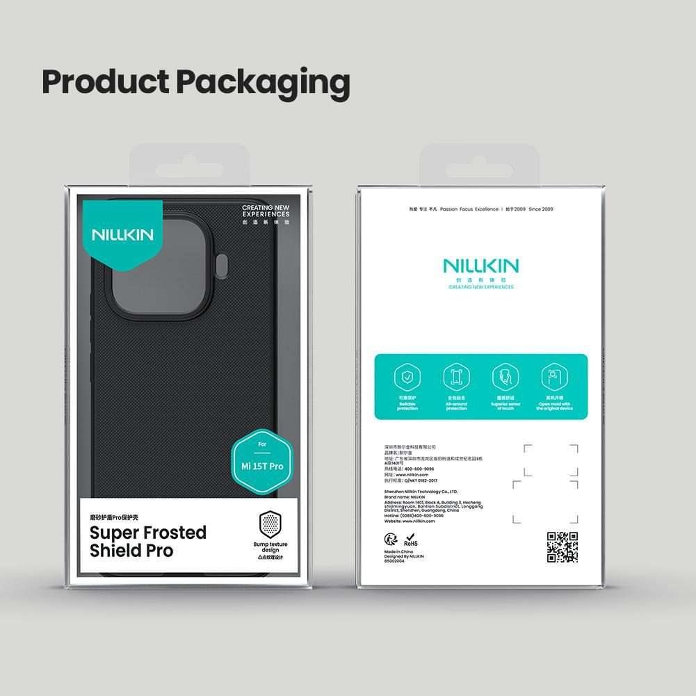 For Xiaomi 15T Pro 5G NILLKIN Frosted Shield Pro PC + TPU Phone Case(Black)