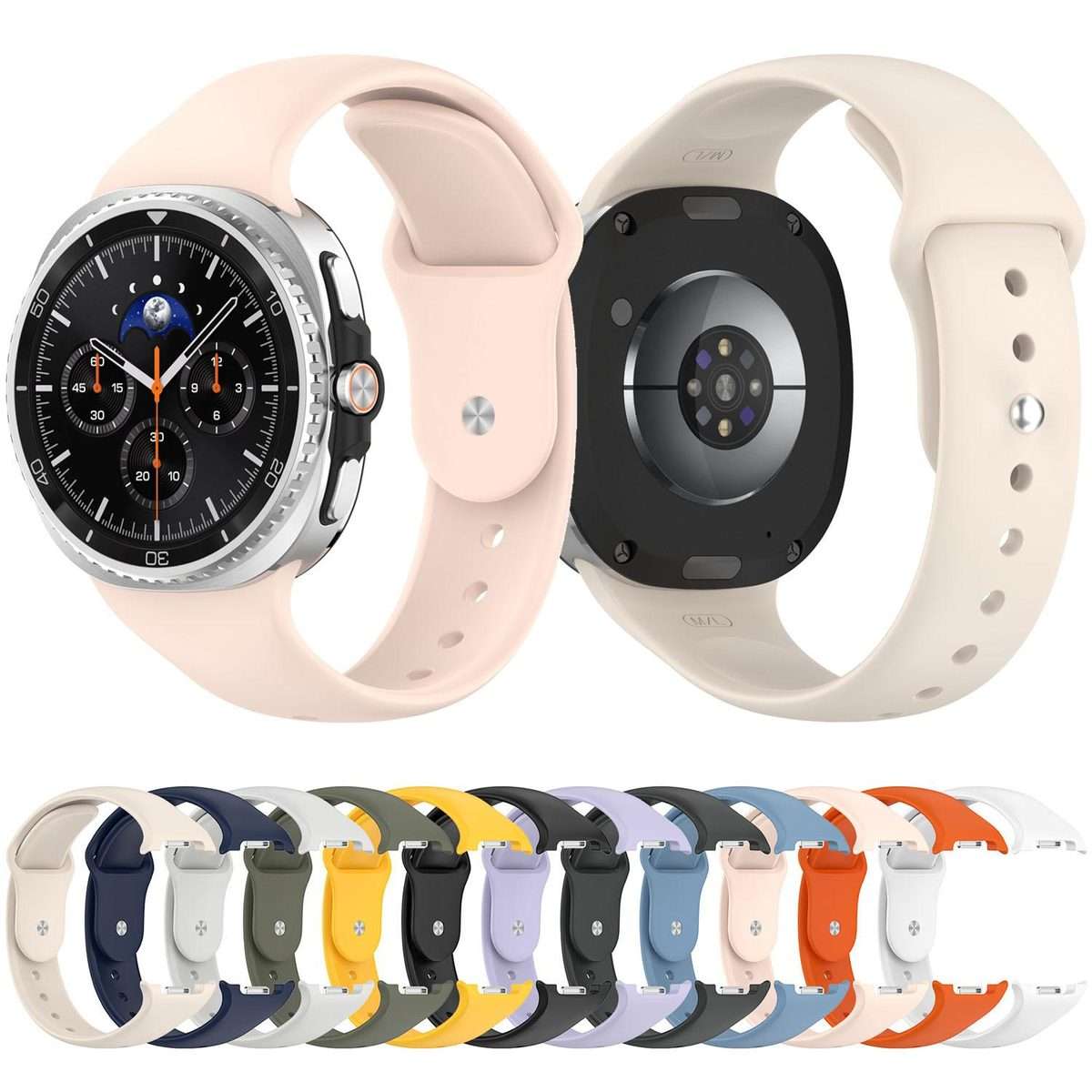 For Samsung Galaxy Watch8 / 8 Classic xDfind Reverse Buckle Silicone Watch Band(Midnight Blue)