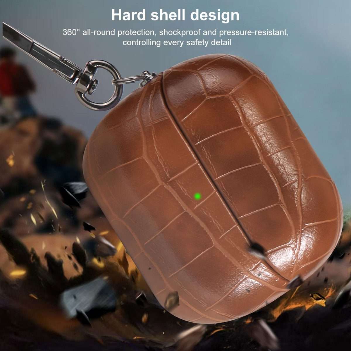 For Samsung Galaxy Buds3 / Buds3 Pro Candy Color Crocodile Texture Earphone Protective Case(White)