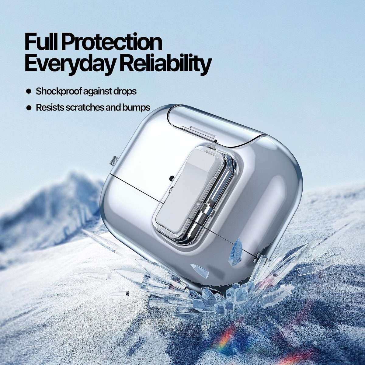 For AirPods Pro 2 DUX DUCIS PECR Series Holder & Security Lock Earphone Case(Transparent)