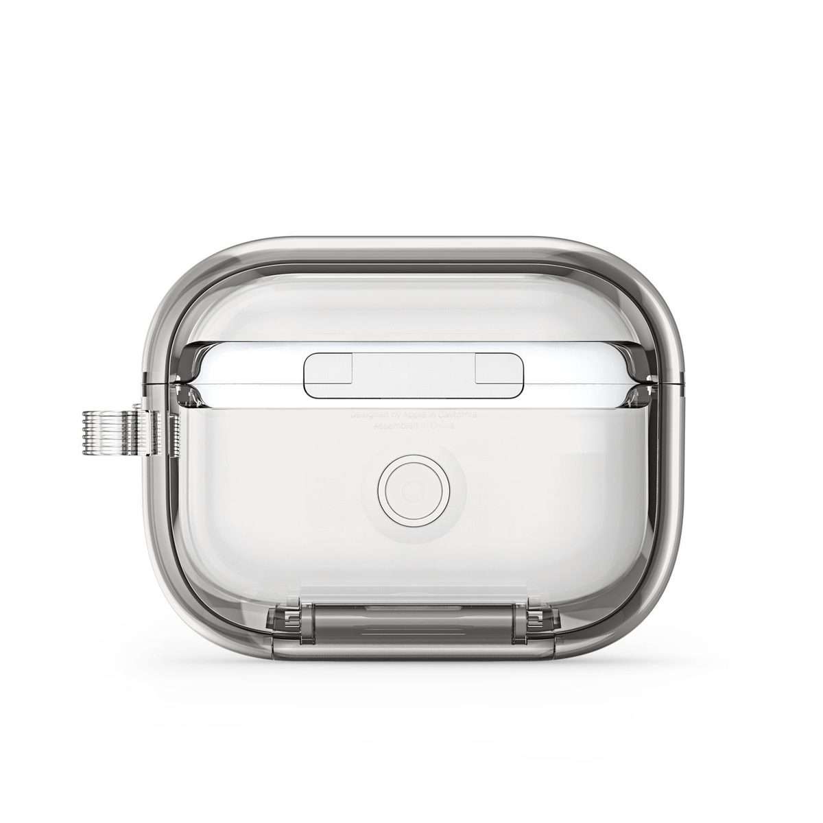 For AirPods Pro 2 DUX DUCIS PECR Series Holder & Security Lock Earphone Case(Transparent Black)