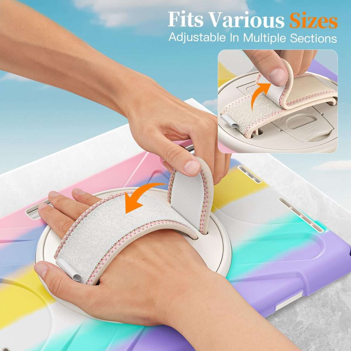 For Xiaomi Pad 7S Pro / 6S Pro Rotatable Holder Silicone Hybrid PC Tablet Case ... (Colorful Pink)