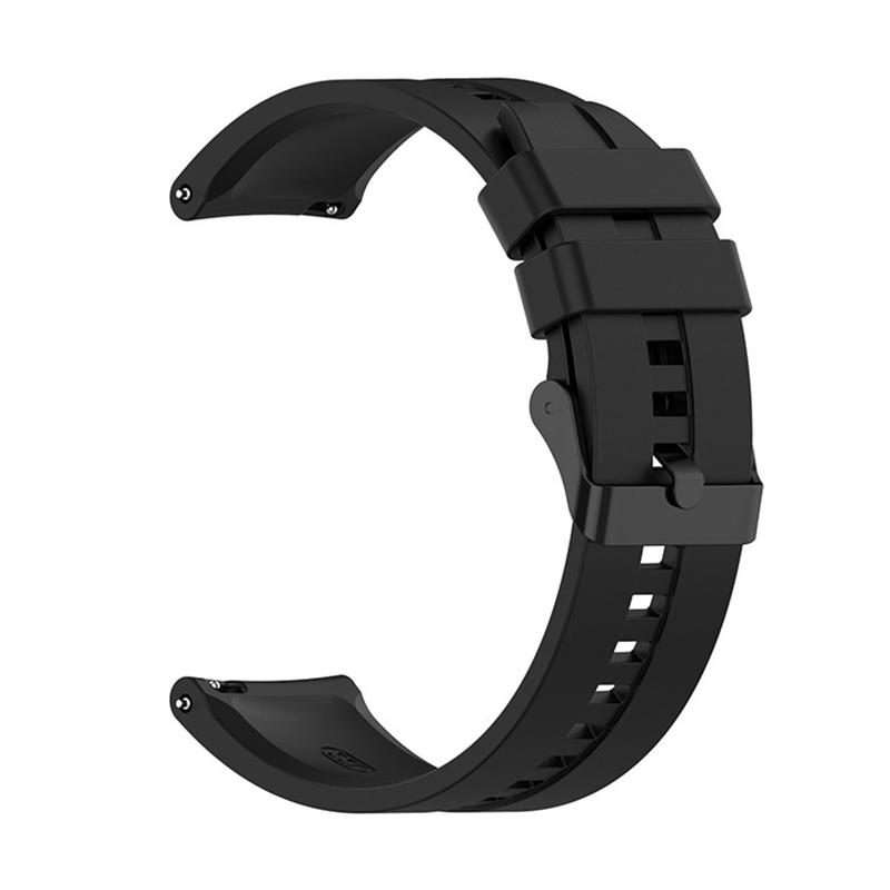 20mm For Amazfit Active 2 / GTS4 Mini xDfind Silicone Black Buckle Watch Band(Black)