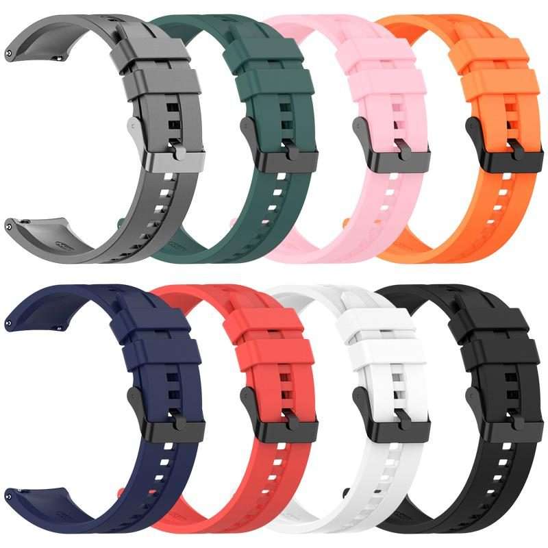 20mm For Amazfit Active 2 / GTS4 Mini xDfind Silicone Black Buckle Watch Band(White)