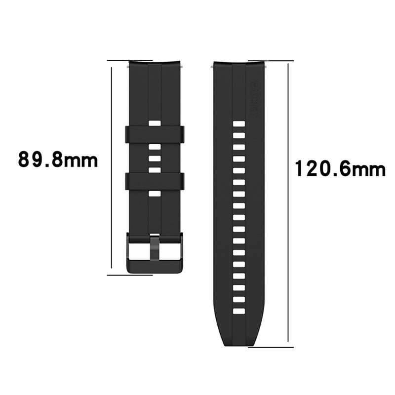 20mm For Amazfit Active 2 / GTS4 Mini xDfind Silicone Black Buckle Watch Band(White)