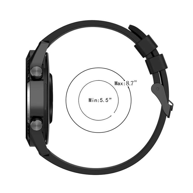 20mm For Amazfit Active 2 / GTS4 Mini xDfind Silicone Black Buckle Watch Band(White)