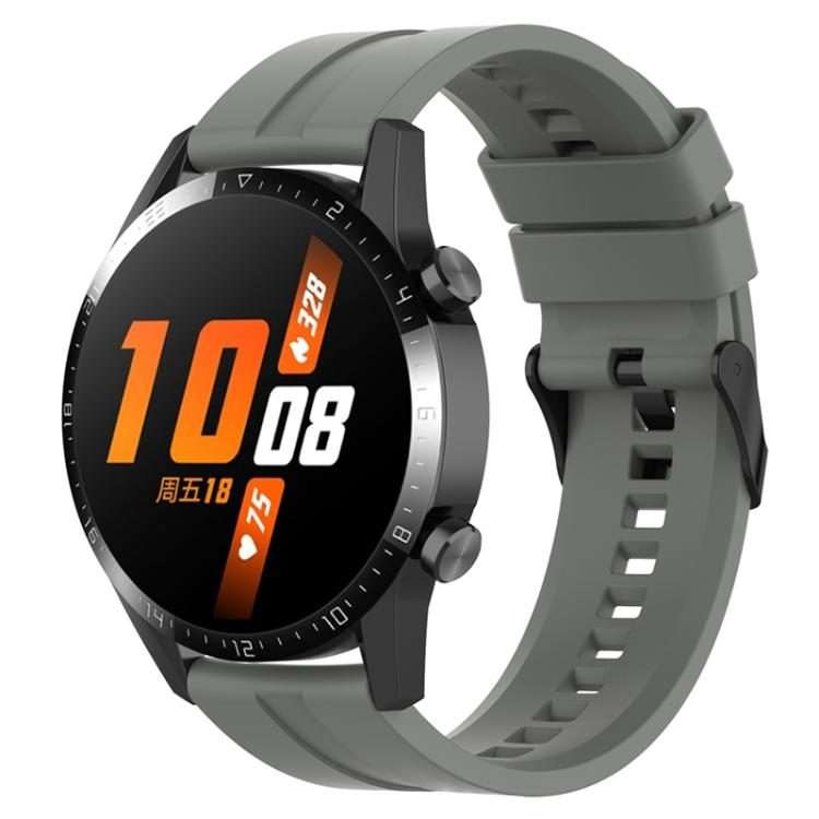 20mm For Amazfit Active 2 / GTS4 Mini xDfind Silicone Black Buckle Watch Band(Dark Grey)