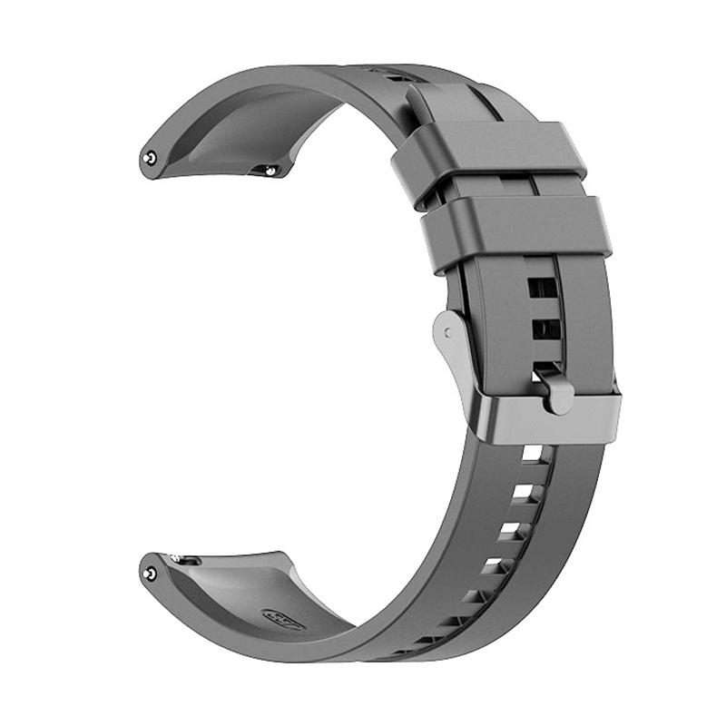 20mm For Amazfit Active 2 / GTS4 Mini xDfind Silicone Black Buckle Watch Band(Dark Grey)