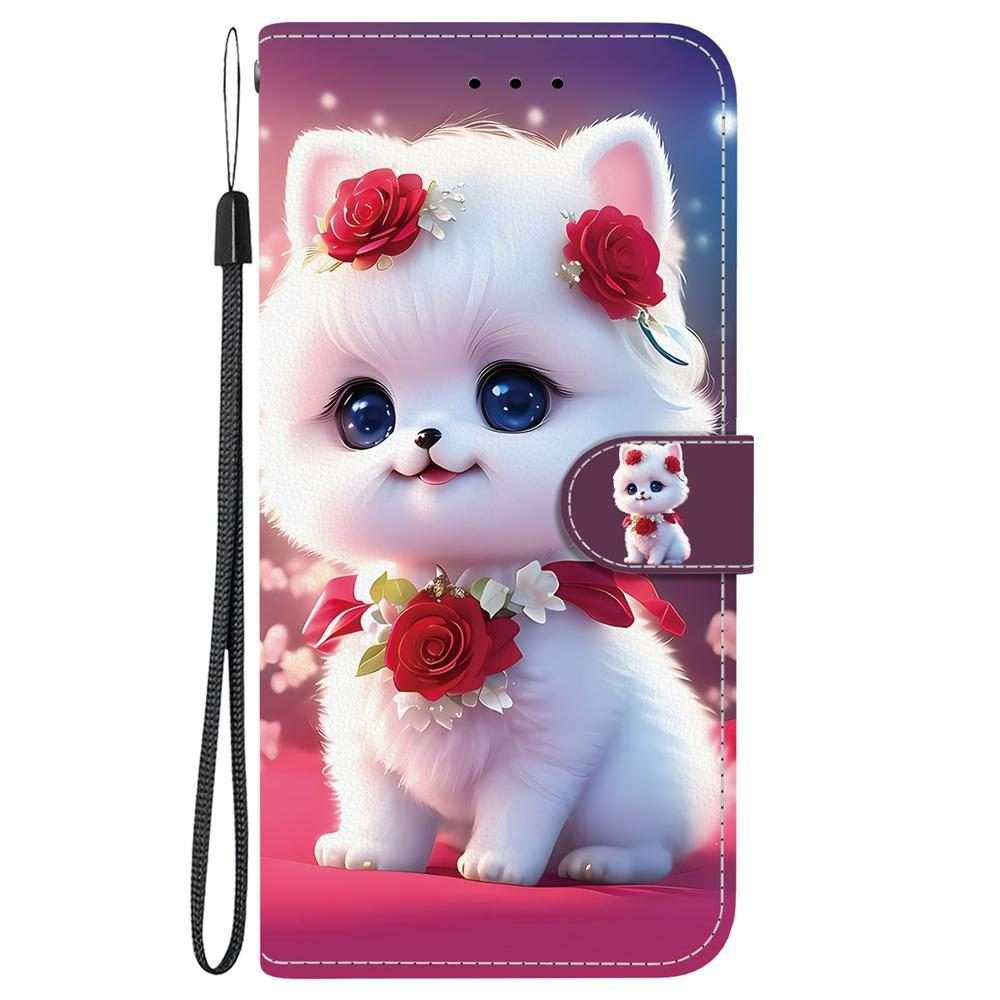 For Samsung Galaxy S24+ 5G / S25+ 5G Crystal Texture Colored Drawing Leather Phone Case(Rose Cat)