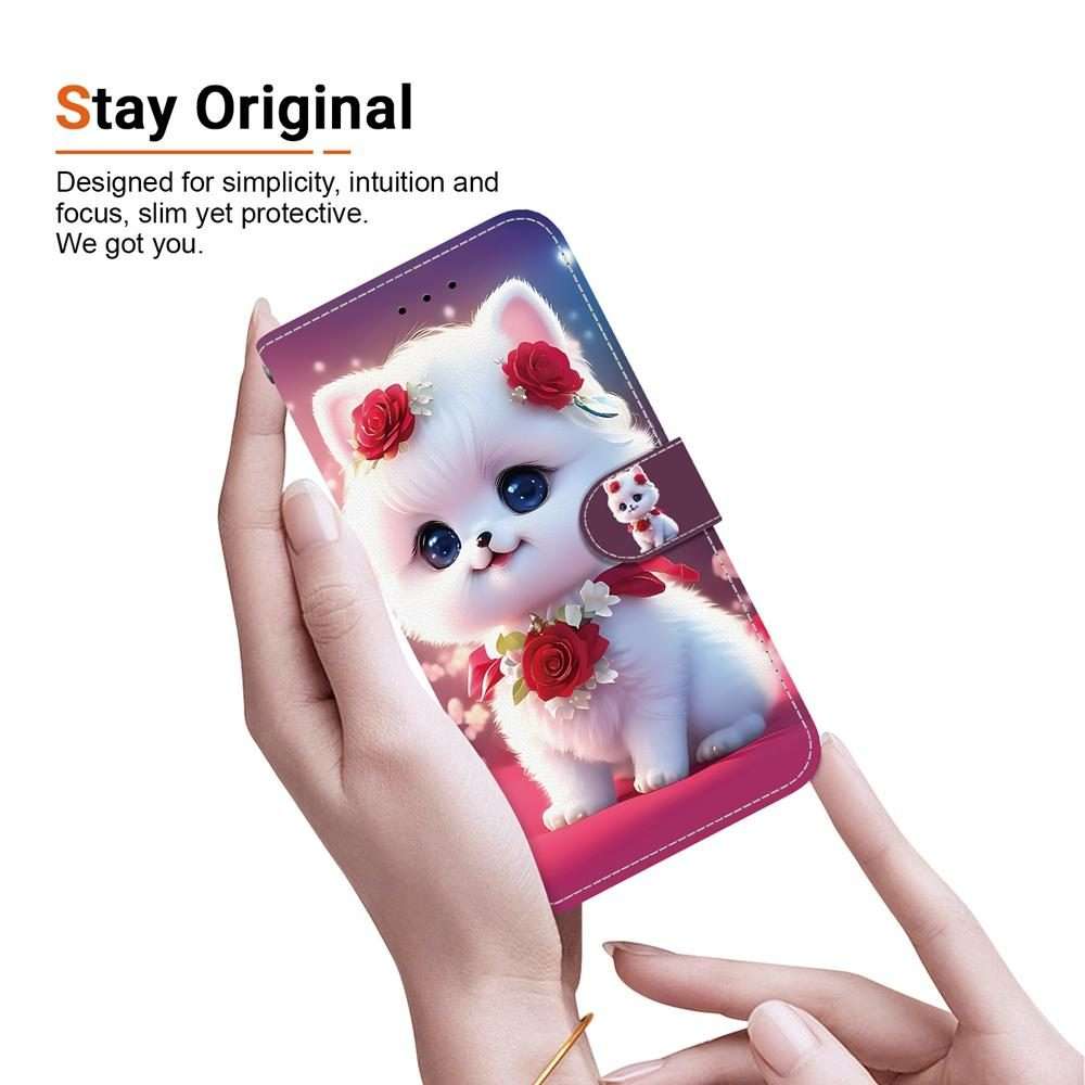 For Samsung Galaxy S24+ 5G / S25+ 5G Crystal Texture Colored Drawing Leather Phone Case(Rose Cat)
