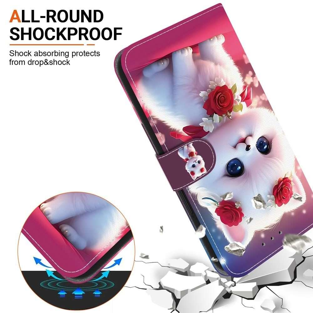 For Samsung Galaxy S24+ 5G / S25+ 5G Crystal Texture Colored Drawing Leather Phone Case(Rose Cat)