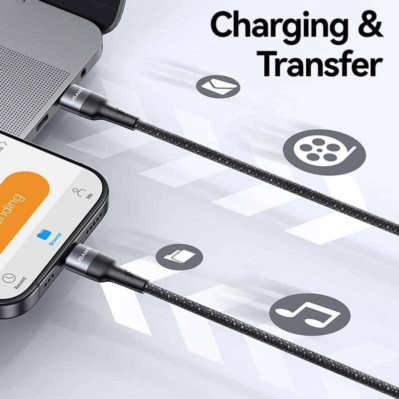 USAMS SJ759 U89 100W Fast Data Charging Cable with Massager, Length: 1.4m(Black)