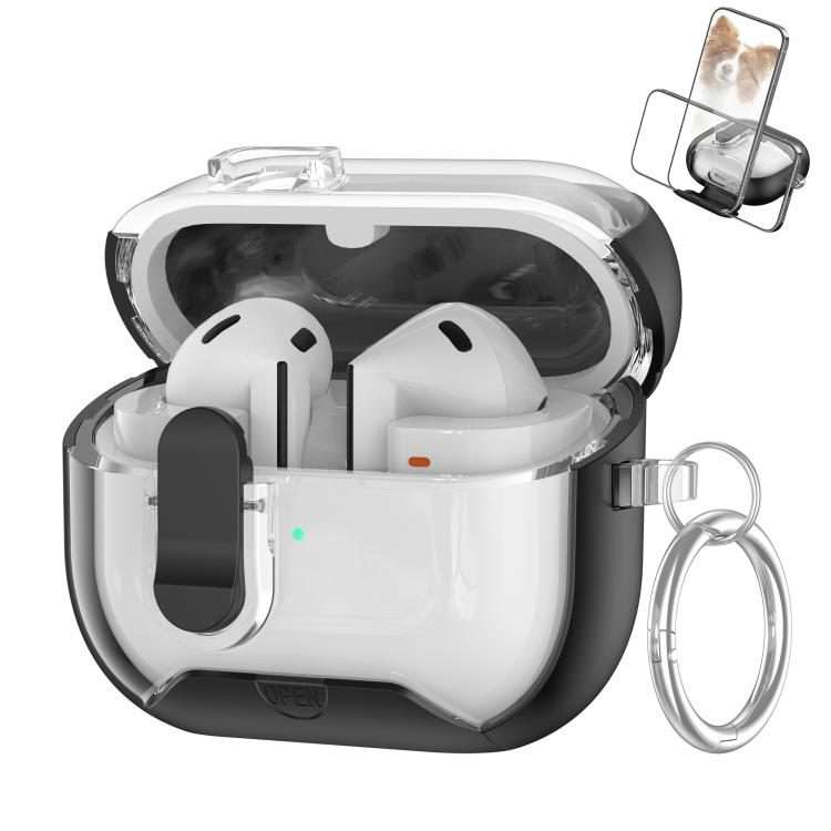 For Samsung Galaxy Buds 3 / 3 Pro Starchain Series PC Earphone Case with Stand(Black)