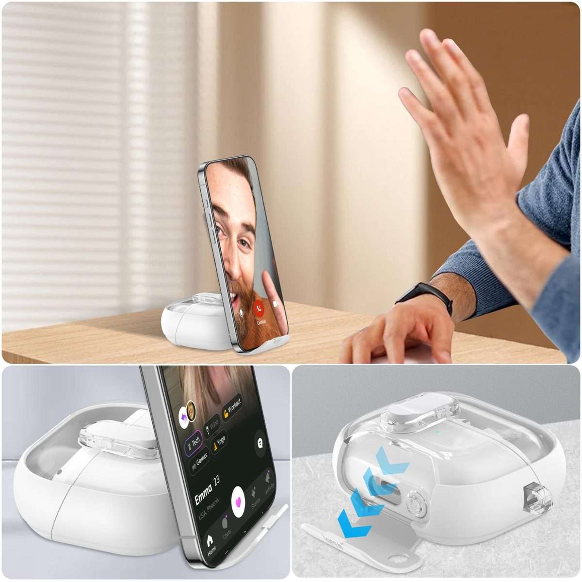 For Samsung Galaxy Buds 3 / 3 Pro Starchain Series PC Earphone Case with Stand(White)
