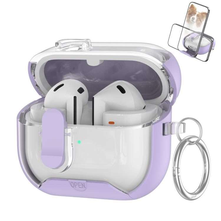 For Samsung Galaxy Buds 3 / 3 Pro Starchain Series PC Earphone Case with Stand(Purple)