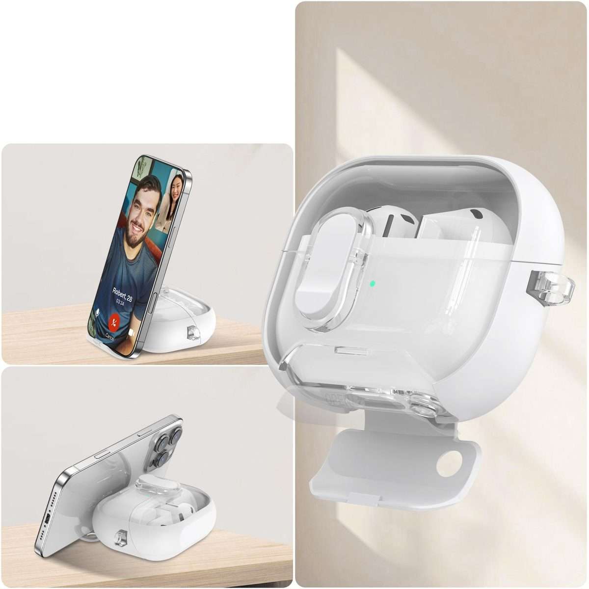 For Samsung Galaxy Buds 3 / 3 Pro Starchain Series PC Earphone Case with Stand(Light Blue)