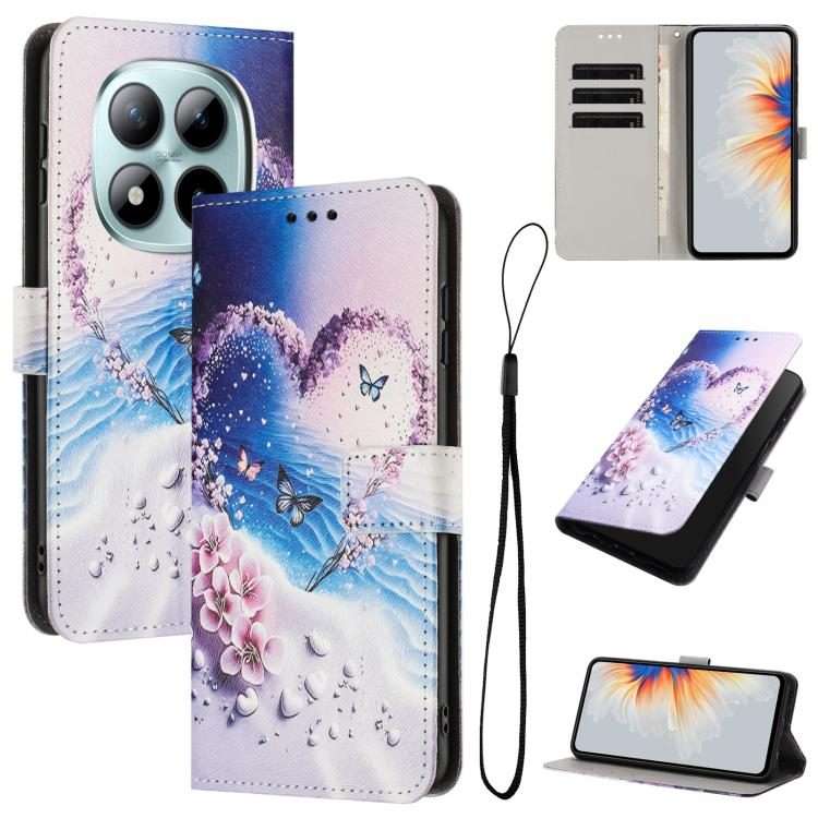 For Redmi Note 15 Pro+ 5G Global 163.3mm Color Drawing Pattern Leather Phone Case(Love Butterfly)