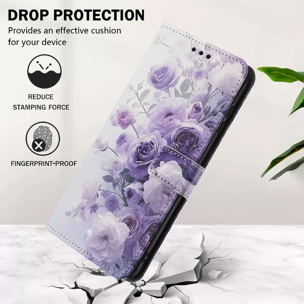 For Redmi Note 15 Pro+ 5G Global 163.3mm Color Drawing Pattern Leather Phone Case(Purple Rose)