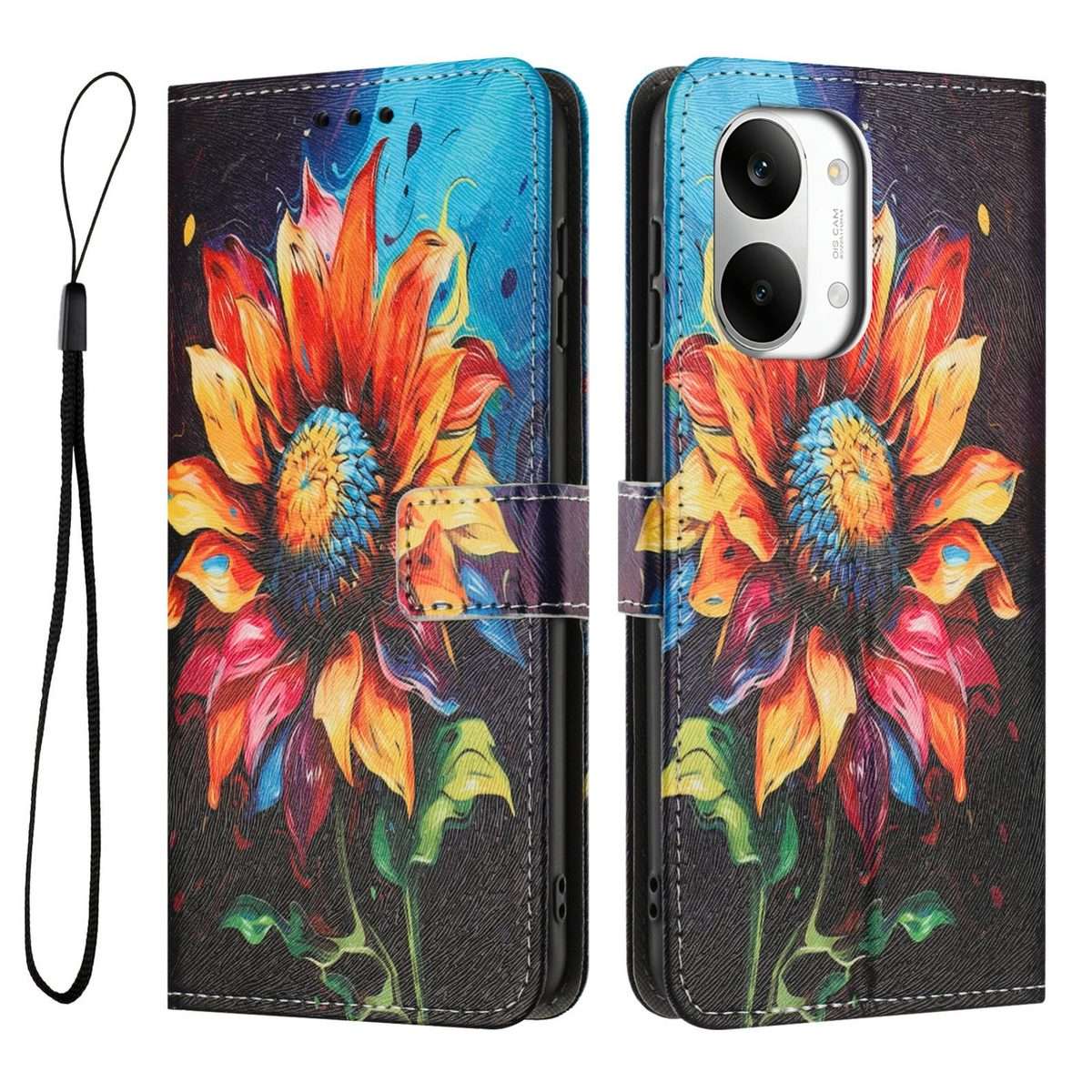 For Redmi Turbo 5 Max / Poco X8 Pro Max 5G Color Drawing Pattern Leather Phone Case(Sunflower)