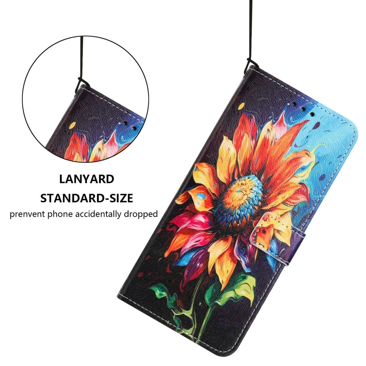 For Redmi Turbo 5 Max / Poco X8 Pro Max 5G Color Drawing Pattern Leather Phone Case(Sunflower)
