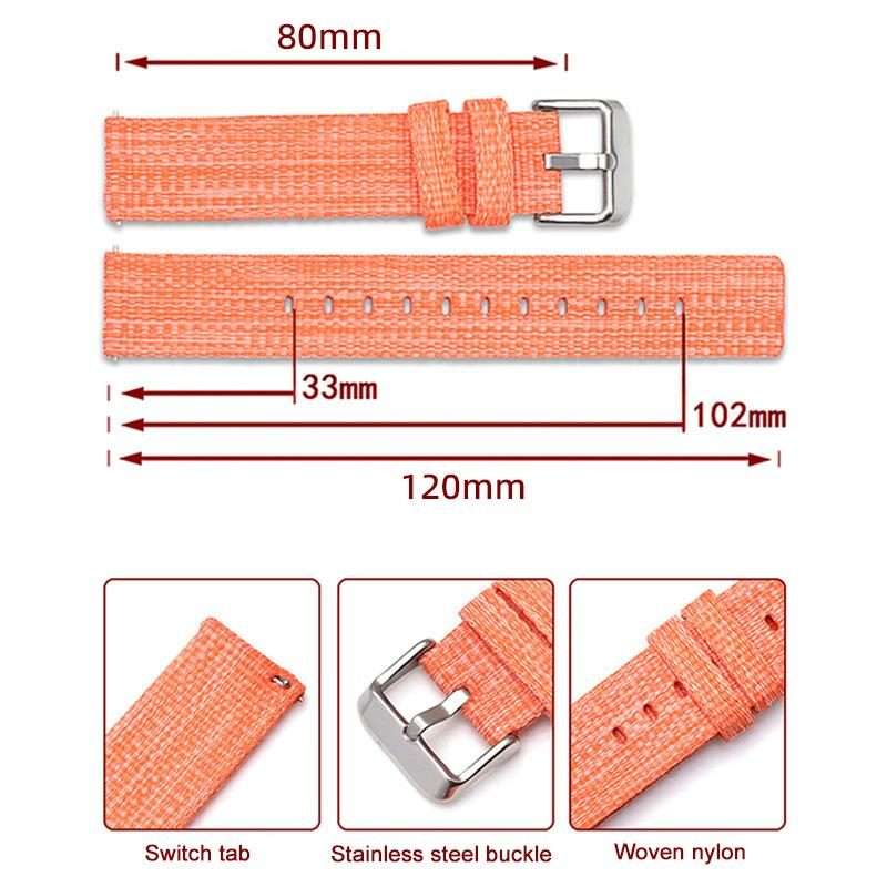 22mm xDfind Nylon Canvas Watch Band(Black)