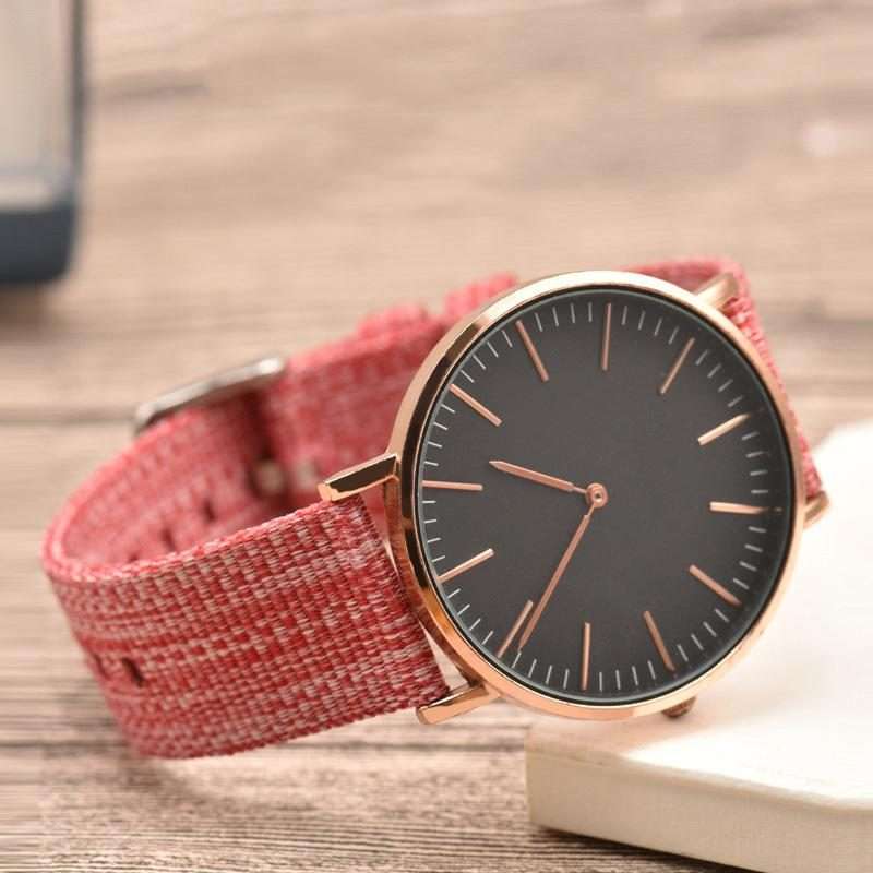 22mm xDfind Nylon Canvas Watch Band(Red)