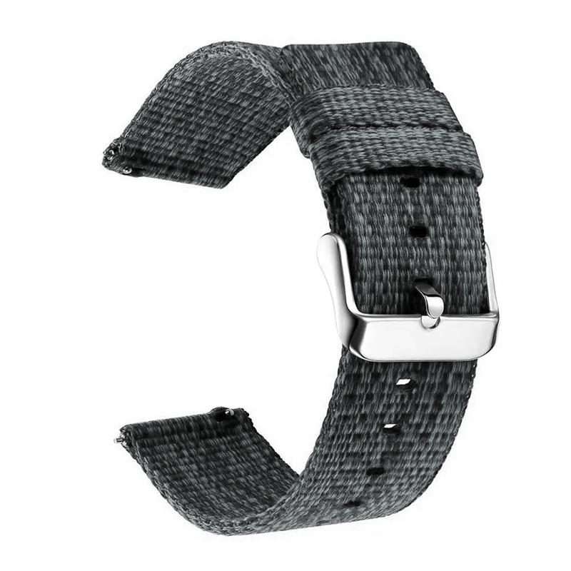 22mm xDfind Nylon Canvas Watch Band(Dark Grey)