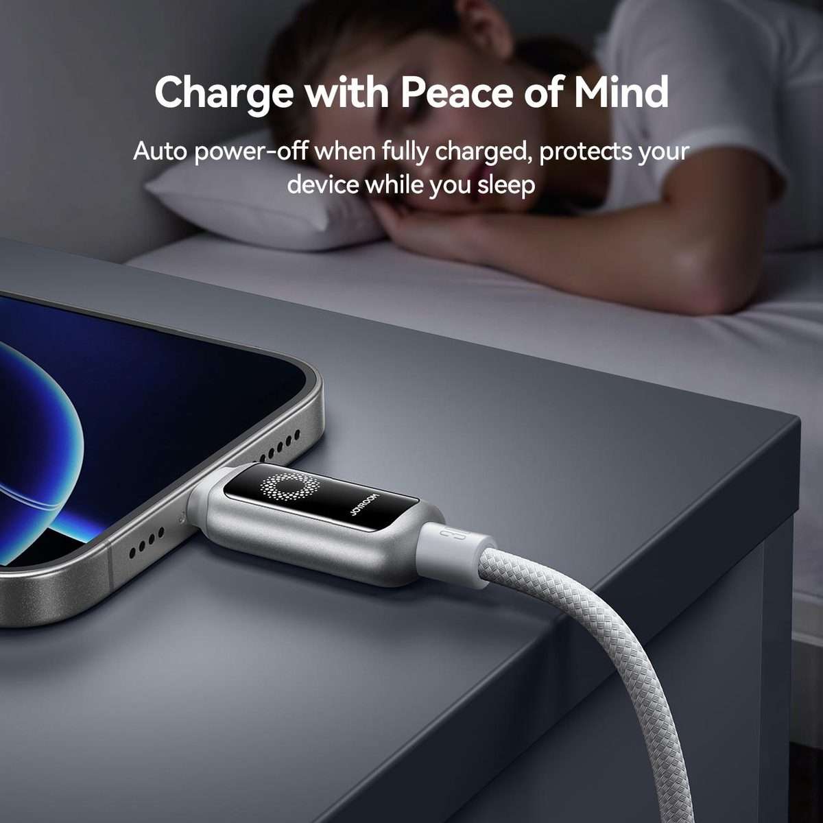 JOYROOM S-A55 StarFlight Series 30W Type-C to 8 Pin Auto Power-Off Fast Charging Data ... (White)