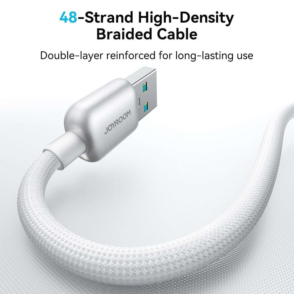 JOYROOM S-A55 StarFlight Series 3A USB to 8 Pin Auto Power-Off Fast Charging Data Cabl ... (White)