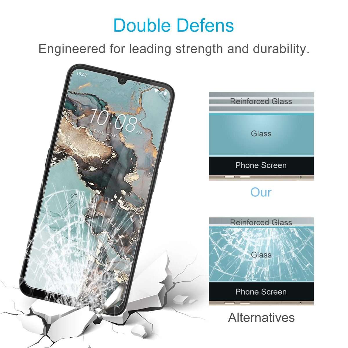 For HTC Wildfire E5 10pcs 0.26mm 9H 2.5D Tempered Glass Film
