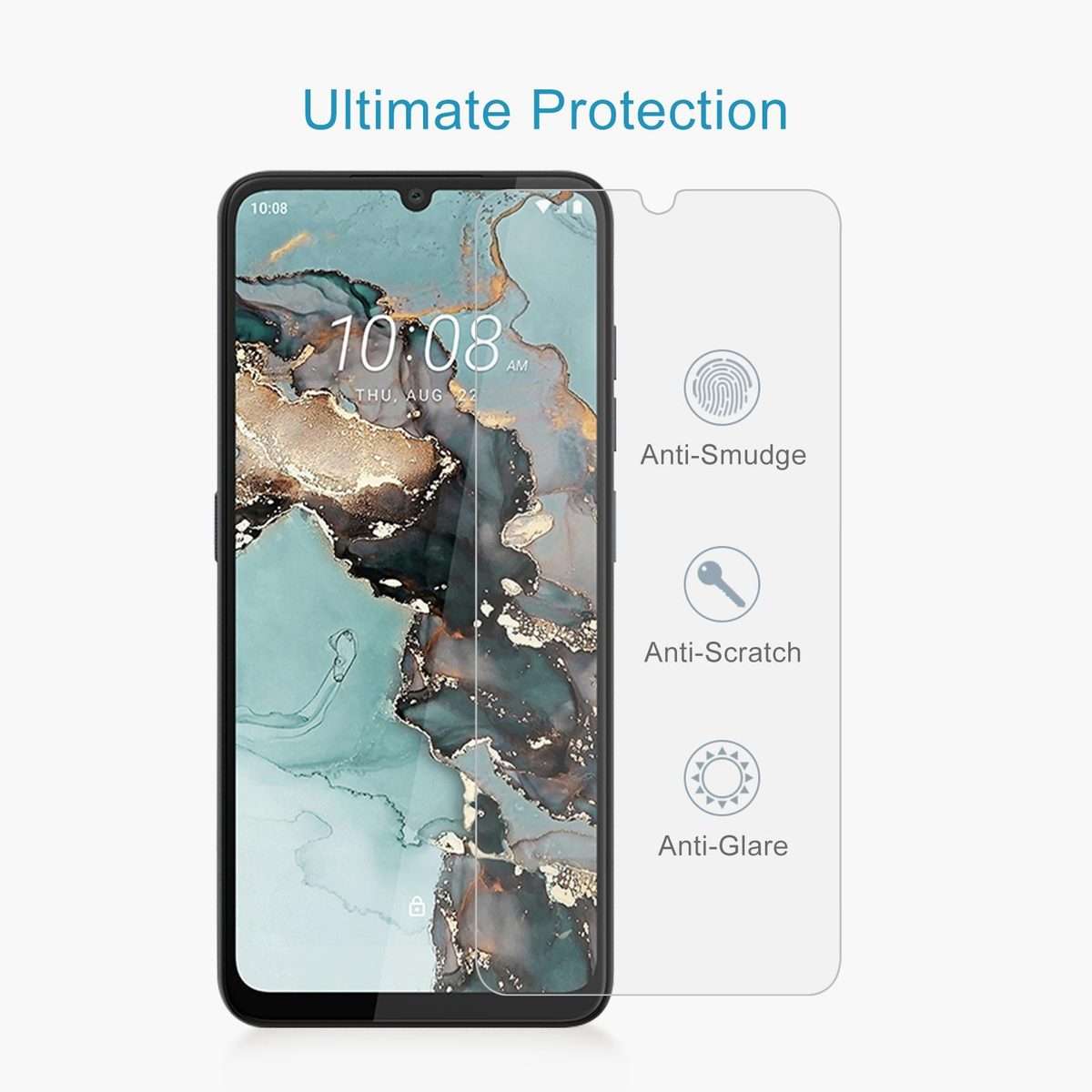 For HTC Wildfire E5 50pcs 0.26mm 9H 2.5D Tempered Glass Film