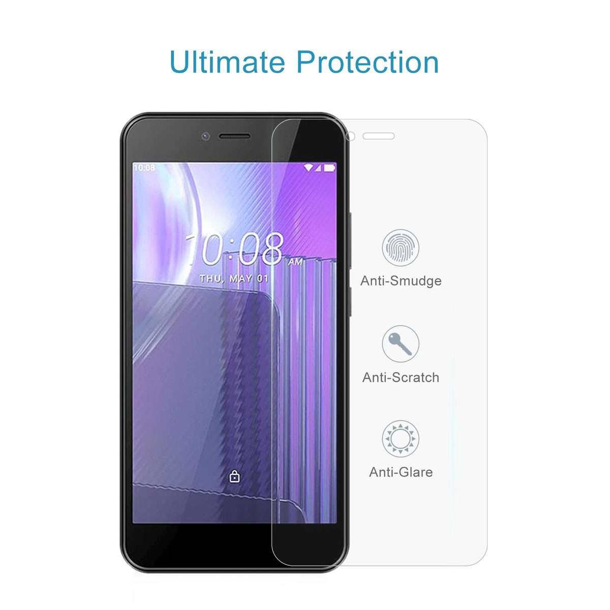 For HTC Wildfire E5 Life 50pcs 0.26mm 9H 2.5D Tempered Glass Film