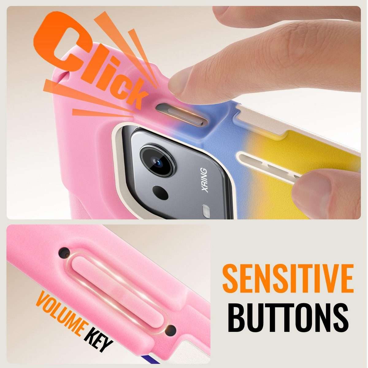 For Xiaomi Pad 7S Pro 12.5 Silicone Hybrid PC Tablet Case with Holder & Should ... (Colorful Pink)