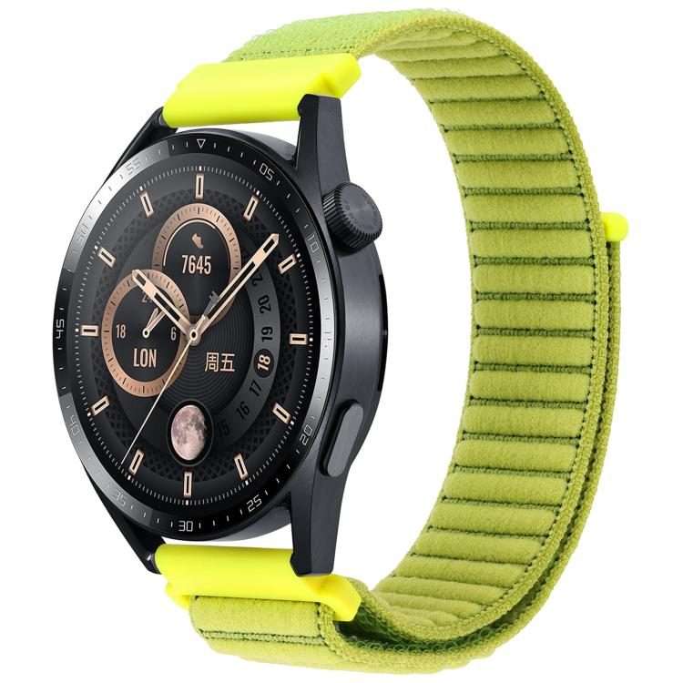 20mm xDfind Wave Texture Nylon Hook and Loop Fastener Watch Band(Green)