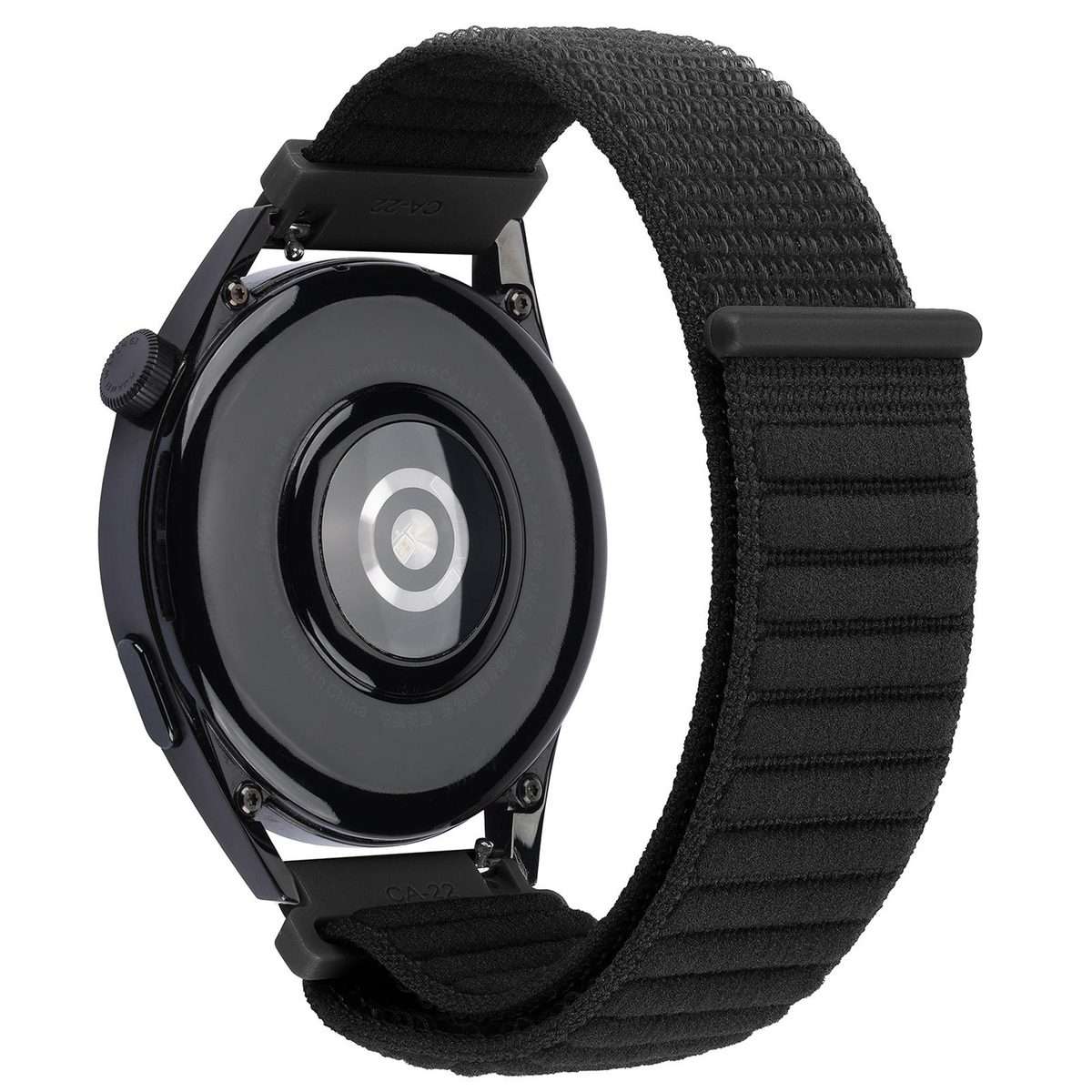 20mm xDfind Wave Texture Nylon Hook and Loop Fastener Watch Band(Black)