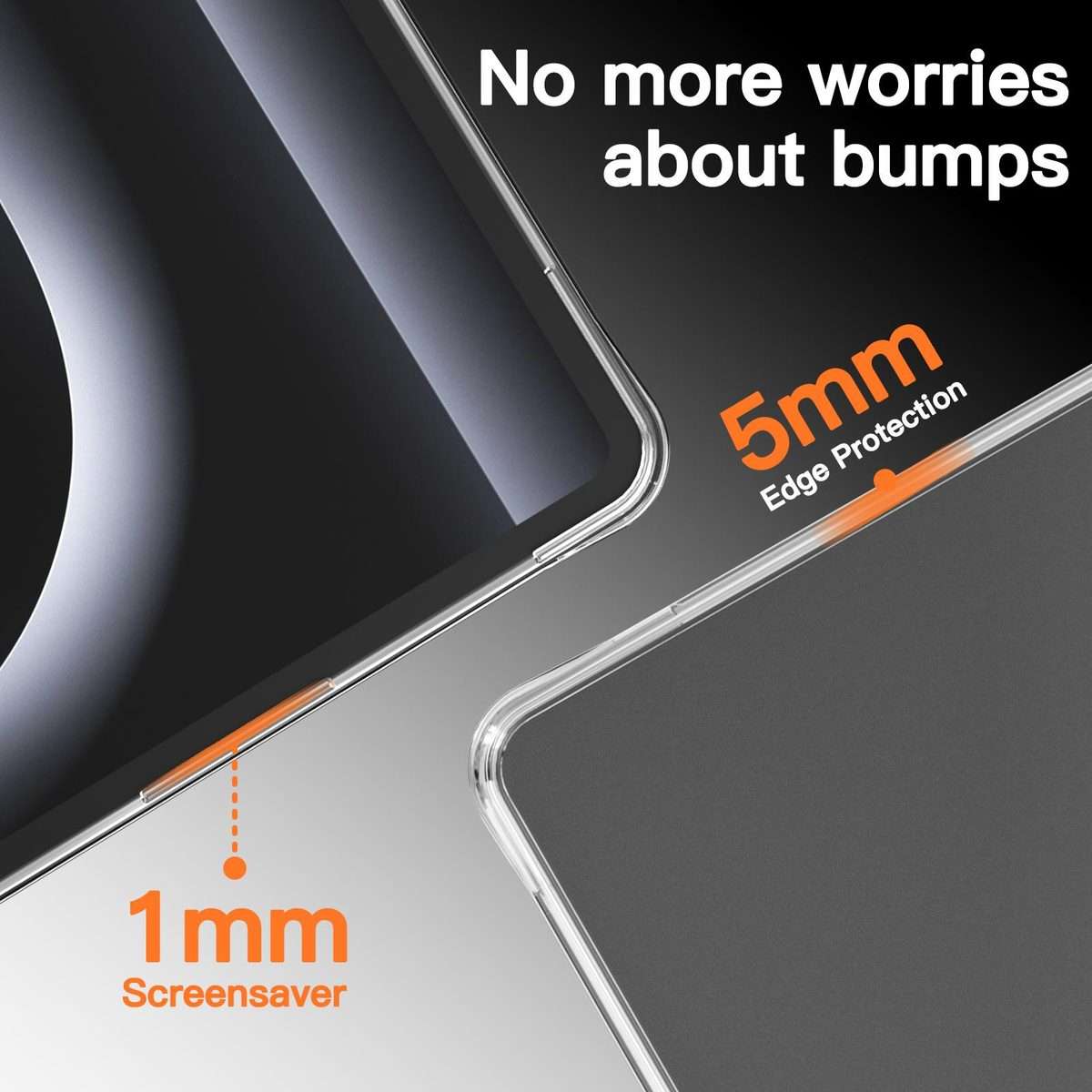 For Macbook Pro 14 inch 2021 / 2023 A2442 Transparent Scratchproof Laptop PC+TPU Protective Case