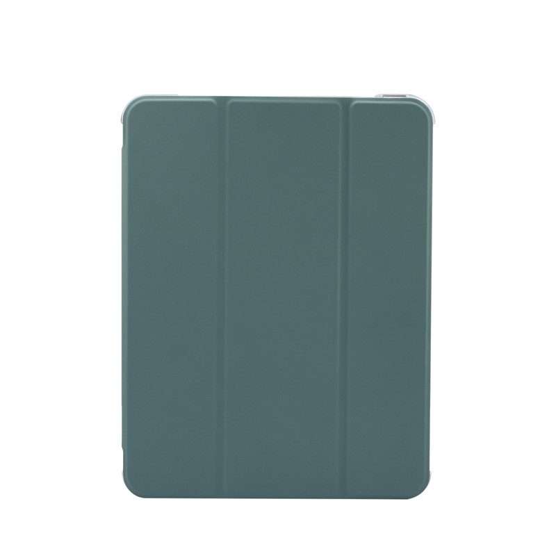 For iPad Air 2022 / 2020 10.9 3-folding Electric Pressed Skin Texture Smart Leath ... (Deep Green)