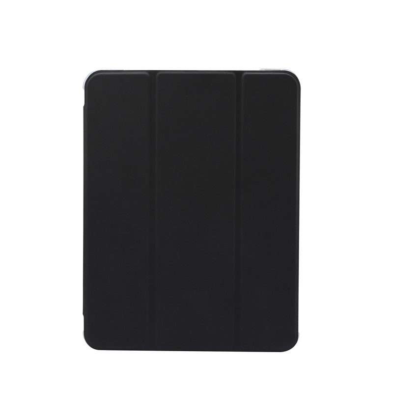 For iPad Air 2022 / 2020 10.9 3-folding Electric Pressed Skin Texture Smart Leather Ta ... (Black)