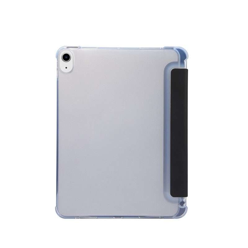 For iPad Air 2022 / 2020 10.9 3-folding Electric Pressed Skin Texture Smart Leather Ta ... (Black)