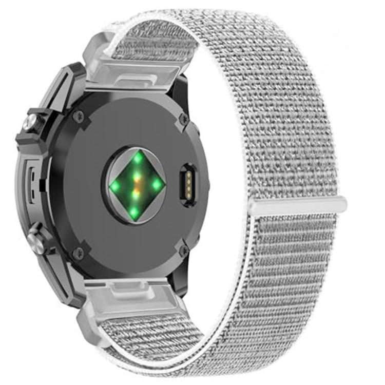 For Garmin 22mm Nylon Hook and Loop Fastener Quick Release Watch Band(Silver)