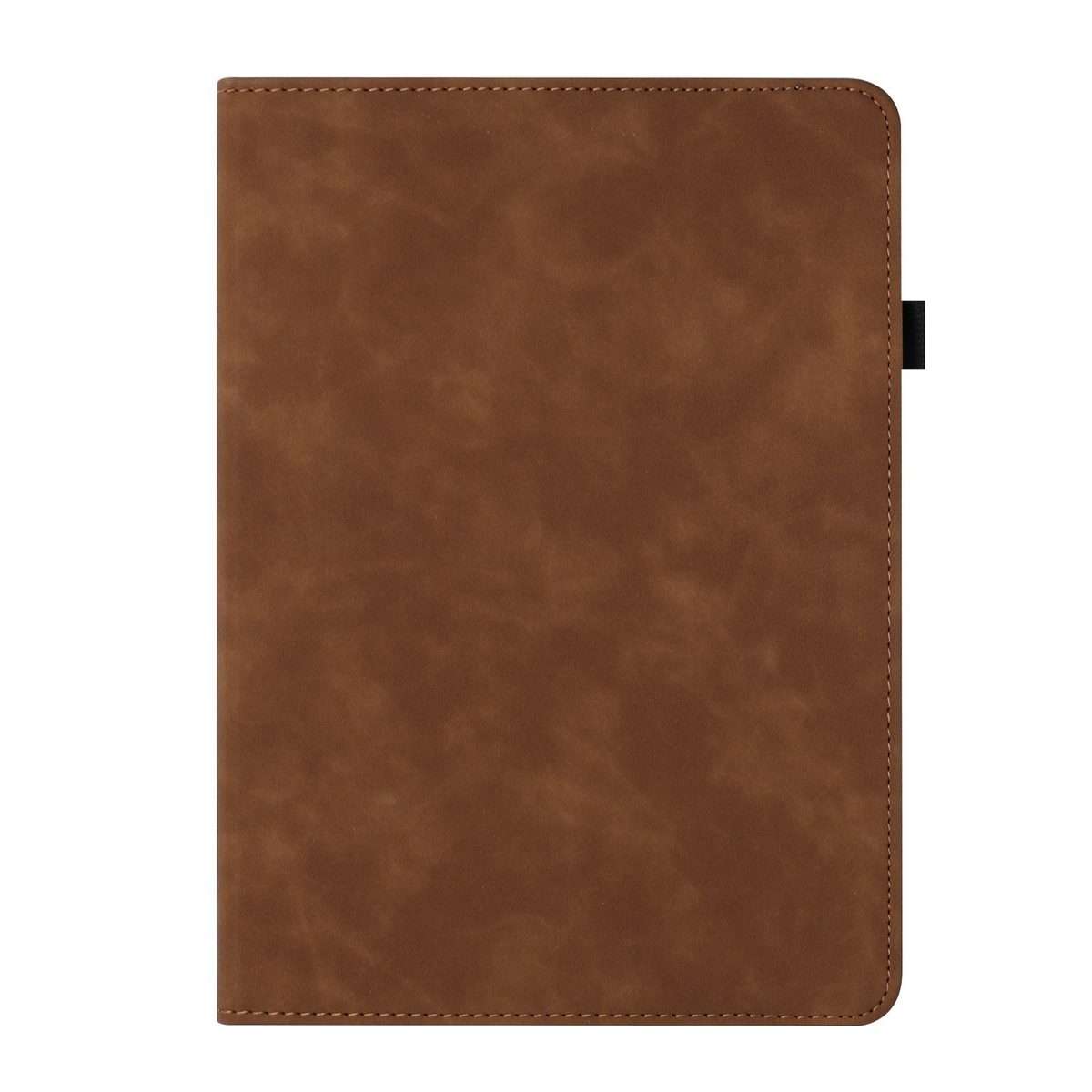For iPad 10.2 2020 / 2019 / 10.5 2019 Solid Color Rotation Holder Leather Smart Tablet Case(Brown)