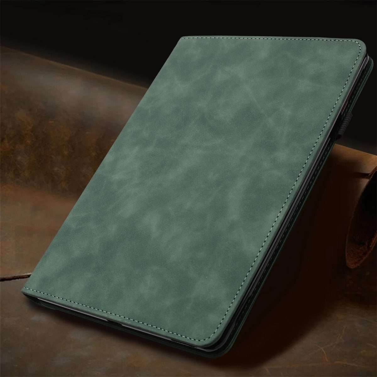 For iPad 10.2 2020 / 2019 / 10.5 2019 Solid Color Rotation Holder Leather Smart Tablet Case(Green)