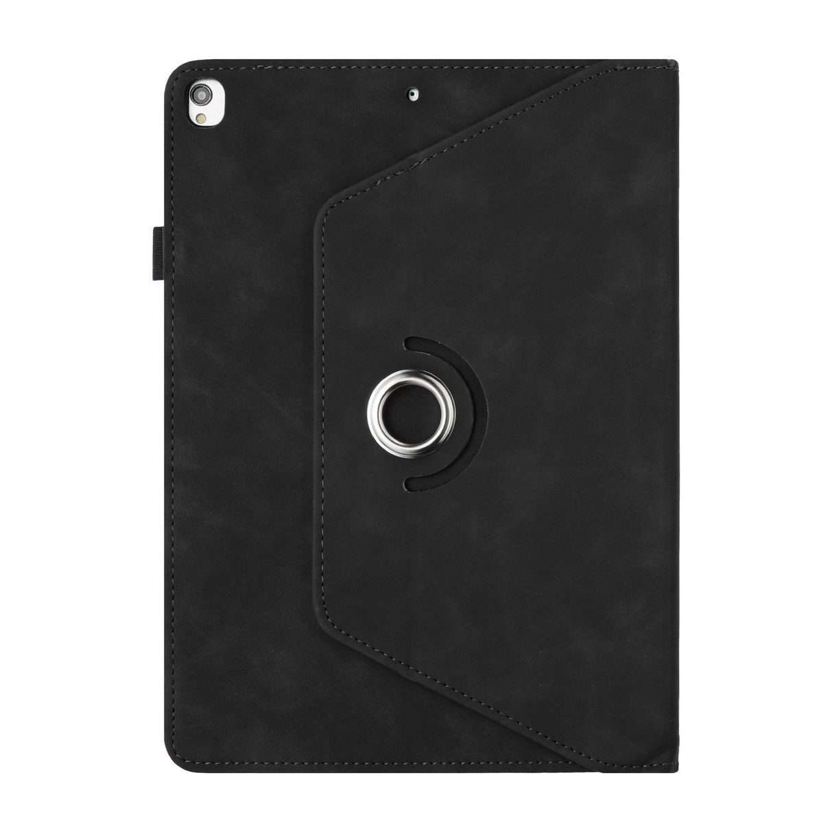 For iPad 10.2 2020 / 2019 / 10.5 2019 Solid Color Rotation Holder Leather Smart Tablet Case(Black)